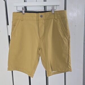 Kuhl Mens Tan Yellow Shift Amphibia Shorts 33 Outdoor Hiking 5129